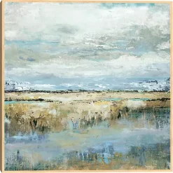 Kirklands Home Canvas Art|Coastal Marsh Framed Canvas Art Print Blue