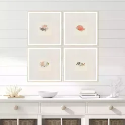 Kirklands Home Framed Art|Coastal Medley Framed Art Prints, Set of 4 Gray