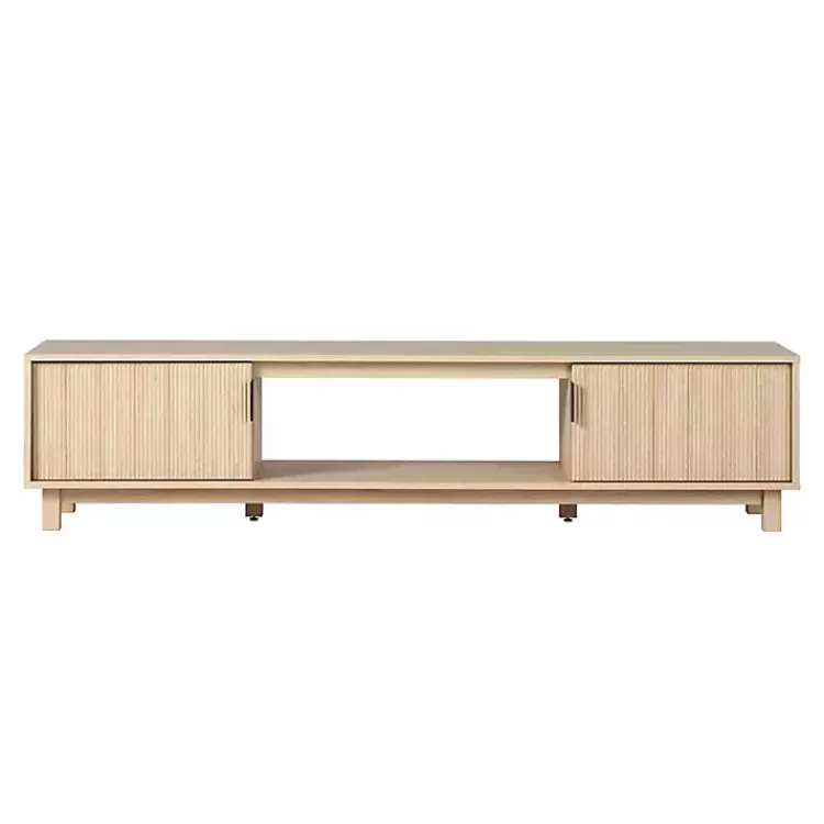 Kirklands Home Tv Stands & Media Consoles|Coastal Oak Fluted 2-Door TV Sd Tan