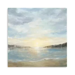 Kirklands Home Canvas Art|Coastal Sunset Canvas Art Print, 30x30 in. Blue
