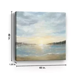 Kirklands Home Canvas Art|Coastal Sunset Canvas Art Print, 40x40 in. Blue