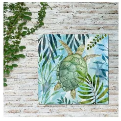 Kirklands Home Outdoor Wall Decor|Coastal Turtle Outdoor Canvas Art Print