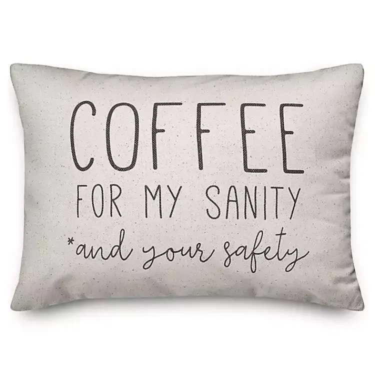Kirklands Home Outdoor Cushions & Pillows|Coffee For My Sanity Indoor/Outdoor Lumbar Pillow