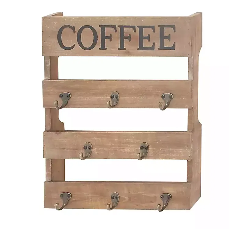Kirklands Home Hooks|Coffee Metal and Wood Plank Wall Hooks