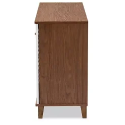 Kirklands Home Entryway Furniture|Collier Two-Tone 3-Door Shoe Storage Cabinet