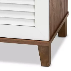 Kirklands Home Entryway Furniture|Collier Two-Tone 3-Door Shoe Storage Cabinet