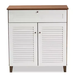 Kirklands Home Entryway Furniture|Collier Two-Tone Drawer Shoe Storage Cabinet