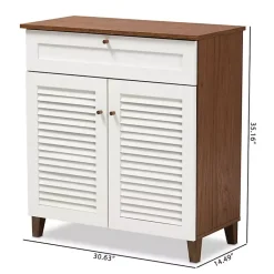 Kirklands Home Entryway Furniture|Collier Two-Tone Drawer Shoe Storage Cabinet