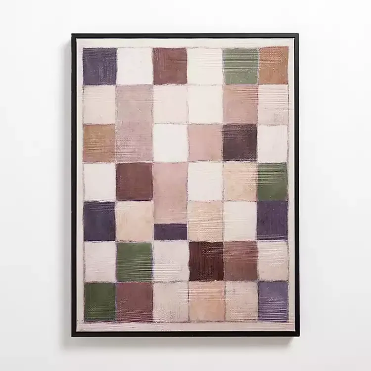 Kirklands Home Canvas Art|Color Block Squares Framed Canvas Art Print Multi