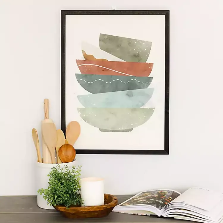 Kirklands Home Framed Art|Colorful Bowls Framed Art Print Multir