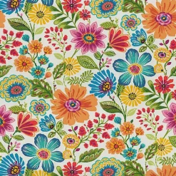 Kirklands Home Outdoor Cushions & Pillows|Colorful Floral Outdoor Seat Cushions, Set of 2 Multi