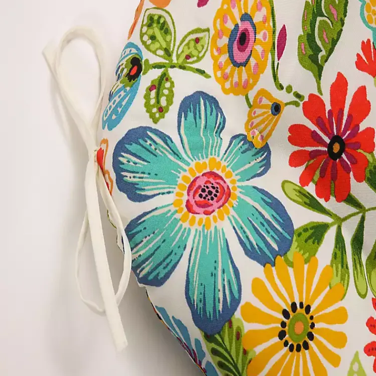 Kirklands Home Outdoor Cushions & Pillows|Colorful Floral Outdoor Seat Cushions, Set of 2 Multi