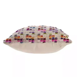 Colorful Geometric Handwoven Throw Pillow Pillows