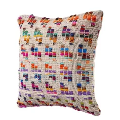 Colorful Geometric Handwoven Throw Pillow Pillows