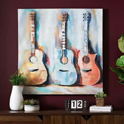 Kirklands Home Canvas Art|Colorful Guitars Canvas Art Print Multi