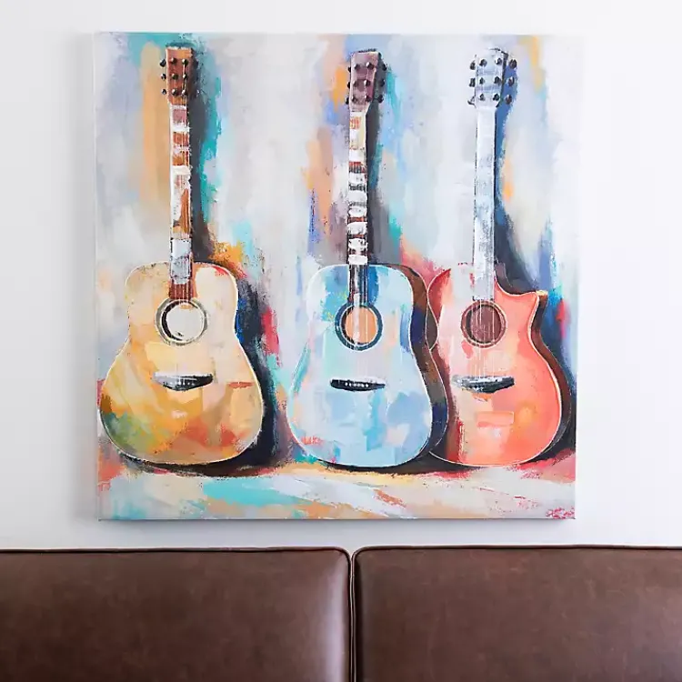 Kirklands Home Canvas Art|Colorful Guitars Canvas Art Print Multi