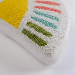 Kirklands Home Outdoor Cushions & Pillows|Colorful Half-Sun Shaped Outdoor Pillow