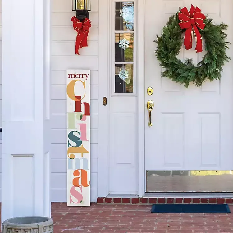 Clearance Colorful Merry Christmas Porch Board Outdoor Christmas Decorations