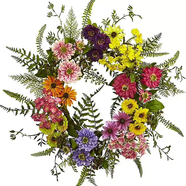 Online Colorful Mixed Floral Wreath Wreaths