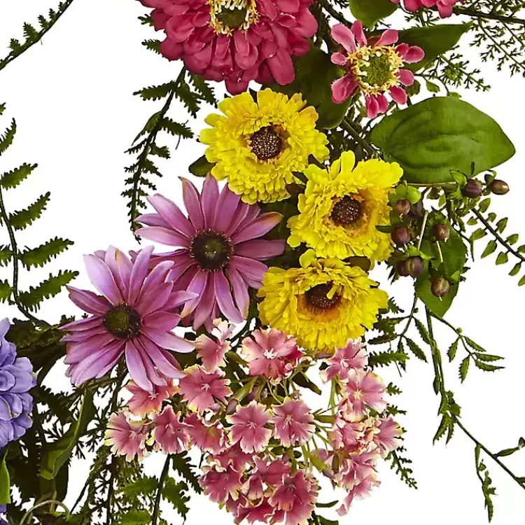 Online Colorful Mixed Floral Wreath Wreaths