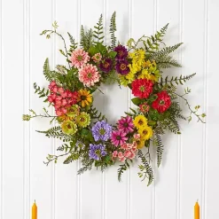 Online Colorful Mixed Floral Wreath Wreaths