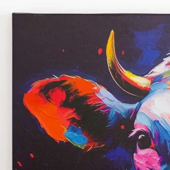 Kirklands Home Canvas Art|Colorful Moo Canvas Art Print Multi