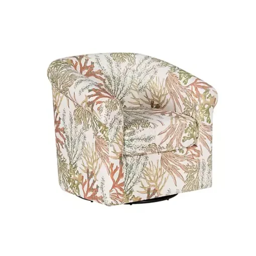 Kirklands Home Accent Chairs|Colorful Ocean Bonnie Swivel Accent Chair Green