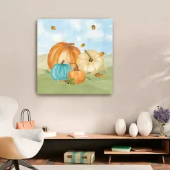 Online Colorful Pumpkin Patch Canvas Art Print, 30x30 in. Fall