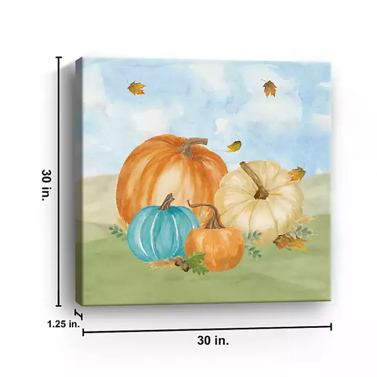 Online Colorful Pumpkin Patch Canvas Art Print, 30x30 in. Fall