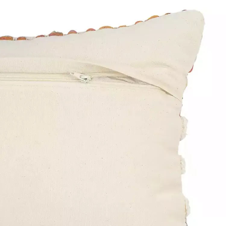 Hot Colorful Stripes Textured Handwoven Lumbar Pillow Pillows