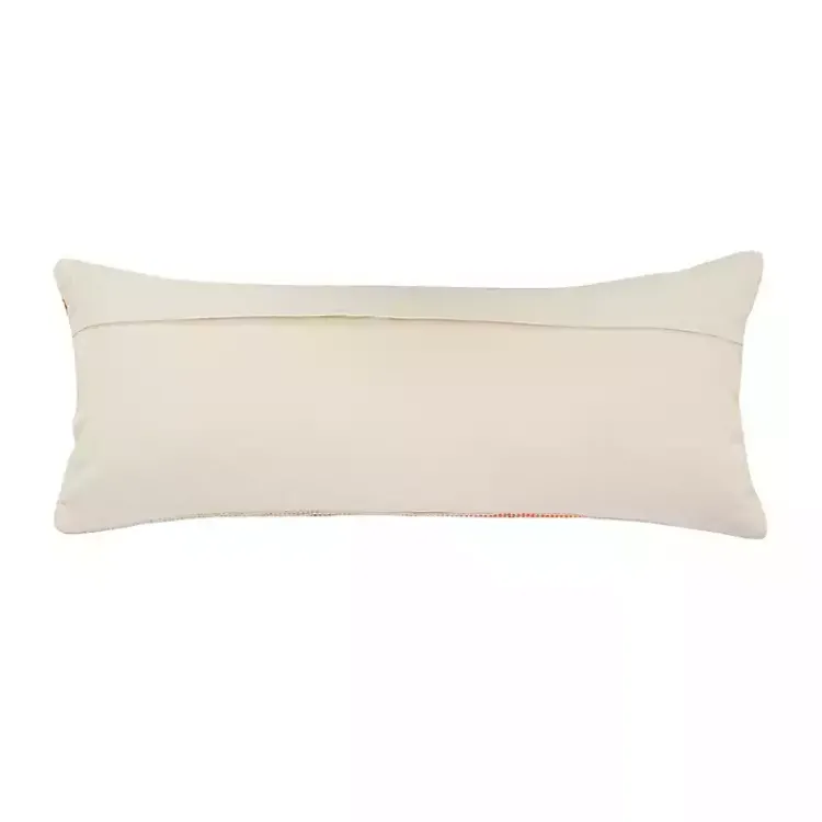 Hot Colorful Stripes Textured Handwoven Lumbar Pillow Pillows