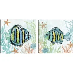 Kirklands Home Canvas Art|Colorful Swim Canvas Art Prints, Set of 2