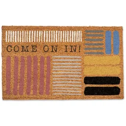 Kirklands Home Doormats|Come On In Colorful Stripes Doormat Multi