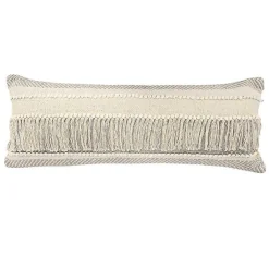Best Comfort Beige Knots & Fringe Lumbar Pillow Pillows