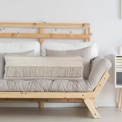 Best Comfort Beige Knots & Fringe Lumbar Pillow Pillows