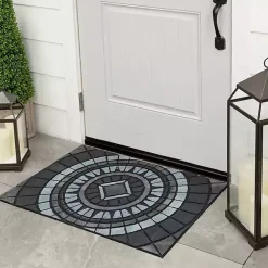 Kirklands Home Doormats|Compass Stone Gray Doormat