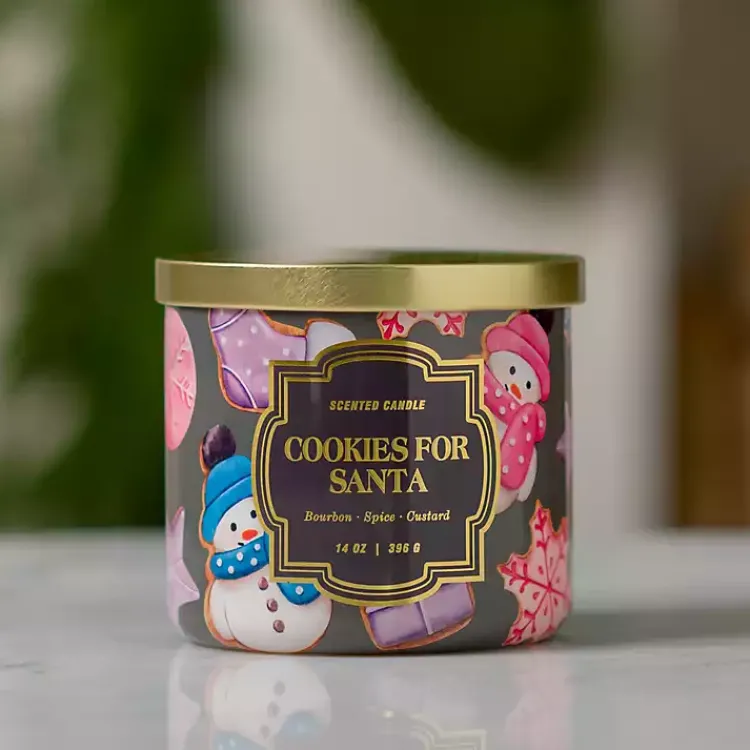 Best Cookies for Santa Triple Wick Jar Candle Candles
