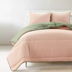 Kirklands Home Comforters|Coral & Sage Reversible 3-pc. Queen Comforter Set