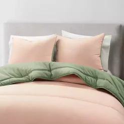 Kirklands Home Comforters|Coral & Sage Reversible 3-pc. Queen Comforter Set