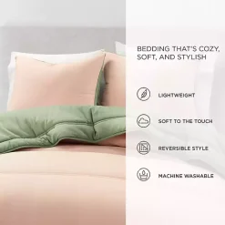 Kirklands Home Comforters|Coral & Sage Reversible 3-pc. Queen Comforter Set