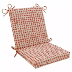 Kirklands Home Outdoor Cushions & Pillows|Coral Checkered Outdoor Chair Cushion
