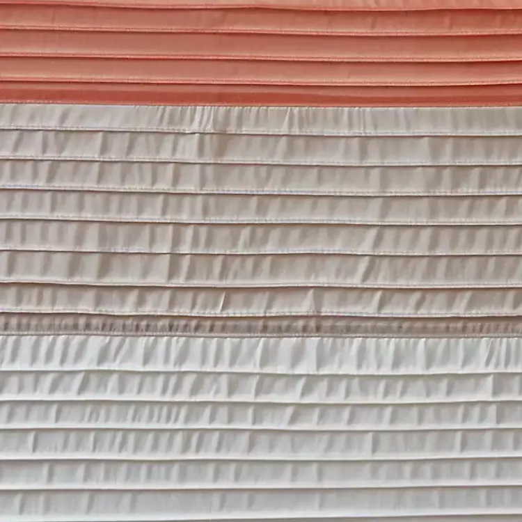 Kirklands Home Shower Curtains|Coral Colorblock Silky Shower Curtain Pink