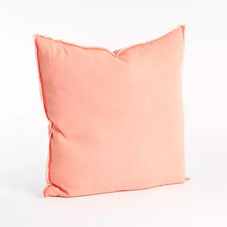 New Coral Fringed Edge Pillow Pillows