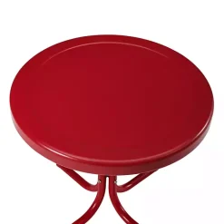 Kirklands Home Outdoor Tables|Coral Metal Outdoor Side Table Red