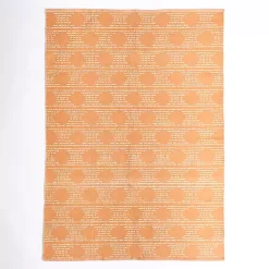 Kirklands Home Outdoor Rugs|Coral Shibori Outdoor Area Rug, 5x7 Orange