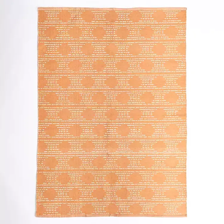 Kirklands Home Outdoor Rugs|Coral Shibori Outdoor Area Rug, 5x7 Orange