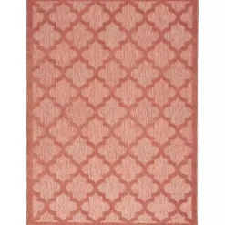 Kirklands Home Outdoor Rugs|Coral Trellis Indoor/Outdoor Area Rug, 6x9 Pink