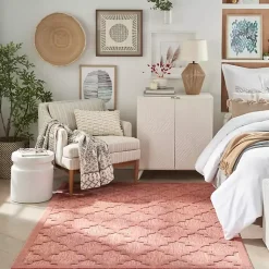 Kirklands Home Outdoor Rugs|Coral Trellis Indoor/Outdoor Area Rug, 6x9 Pink