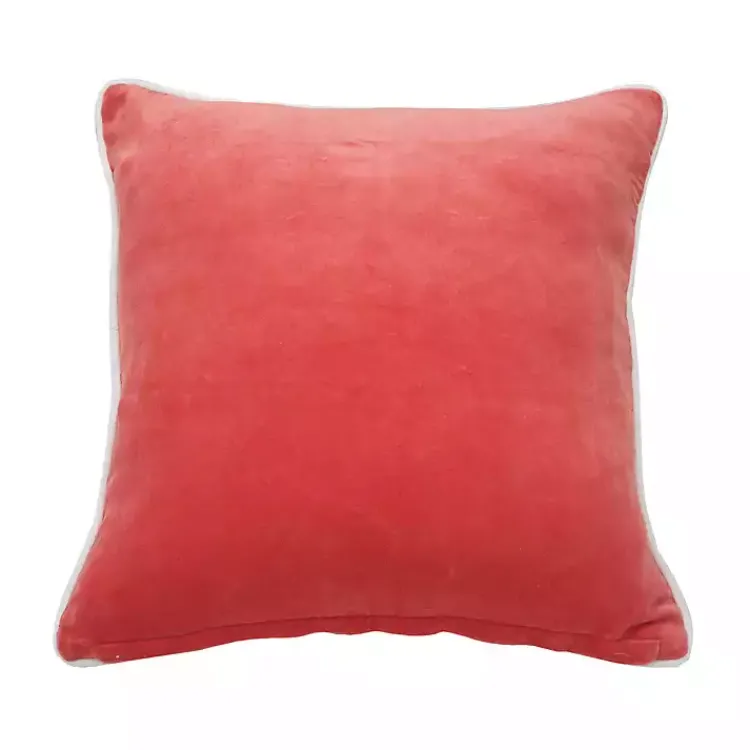 Online Coral Velvet Flamingo Pillow Pillows