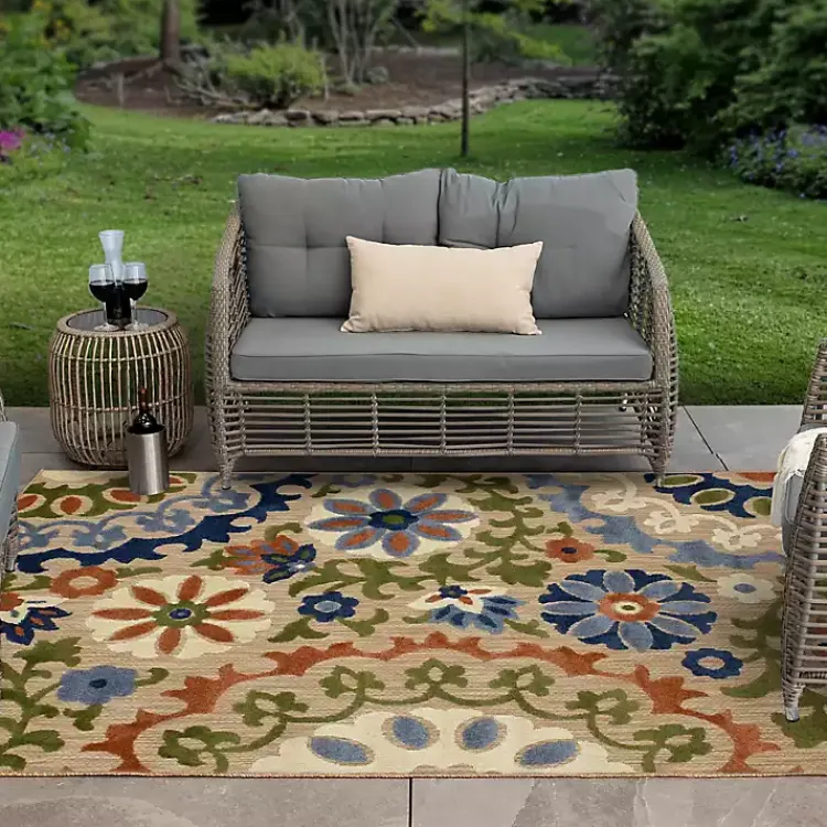 Kirklands Home Outdoor Rugs|Coraline Outdoor Area Rug, 6x9 Multi